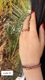 دستبند و انگشتر گندمی کد 81