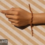 دستبند مسی زنانه مدل شنل CH17