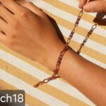 دستبند مسی زنانه مدل شنل CH18
