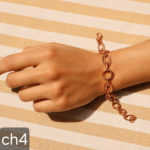 دستبند مسی زنانه مدل شنل CH4