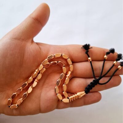تسبیح حدید مسی چهار وجهی نمره پنج 33 دانه R2